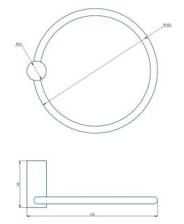 Полотенцедержатель Haiba HB8404 хром